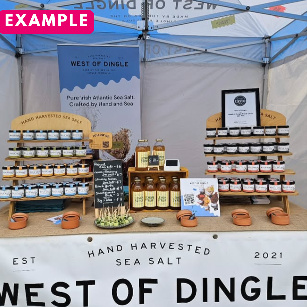 Panther 3-Shelf Wooden Product Stand (80cm Wide)