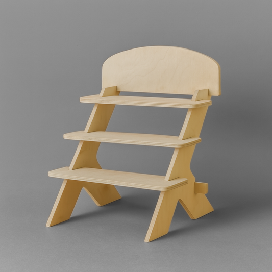 Falcon 3-Shelf Wooden Product Stand (50cm Wide)