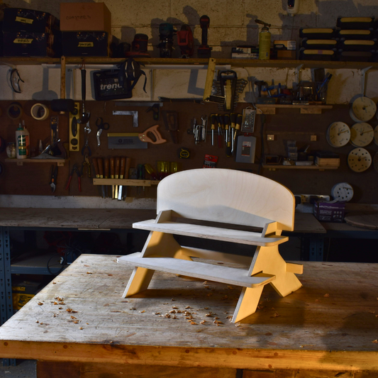 Falcon 2-Shelf Wooden Product Stand (50cm Wide)