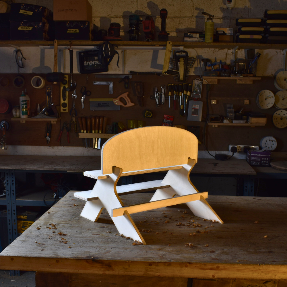 Falcon 2-Shelf Wooden Product Stand (50cm Wide)