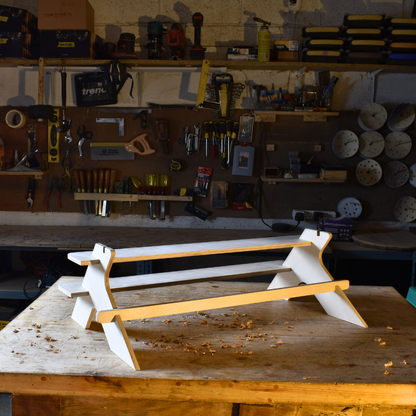 Panther 2-Shelf Wooden Product Stand (80cm Wide)