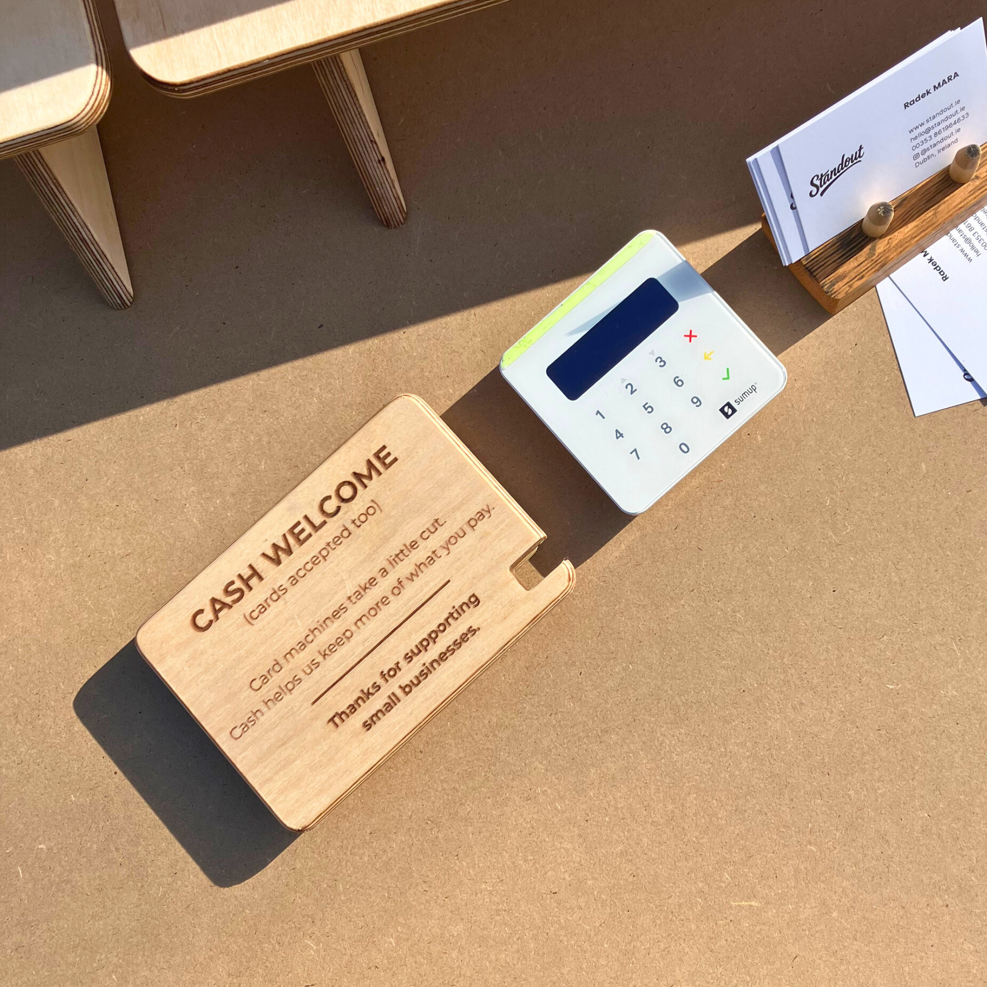 Cash Welcome Sign (15x10cm