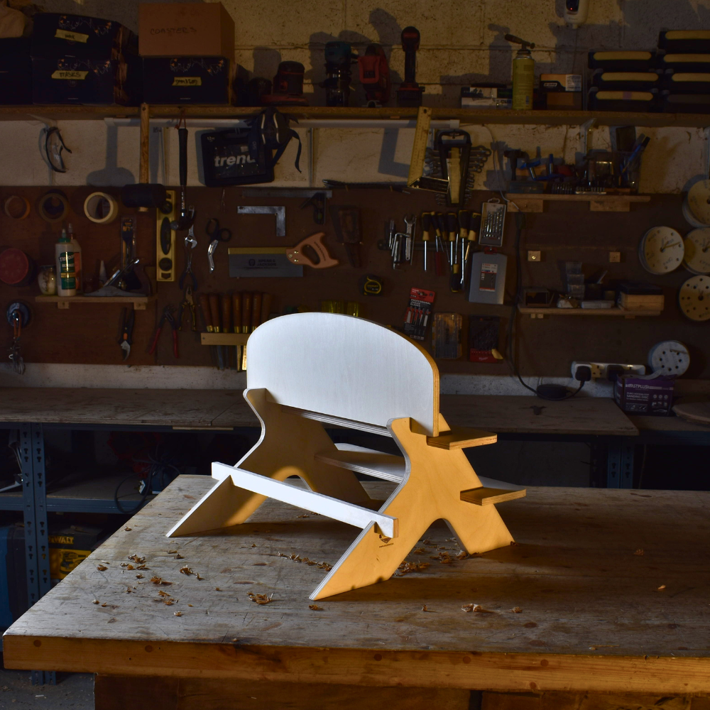 Falcon 2-Shelf Wooden Product Stand (50cm Wide)