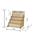 Portable Market stand made from wood that shows Marceline logo