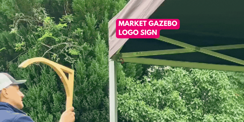 Gazebo Sign – 3D Raised Logo