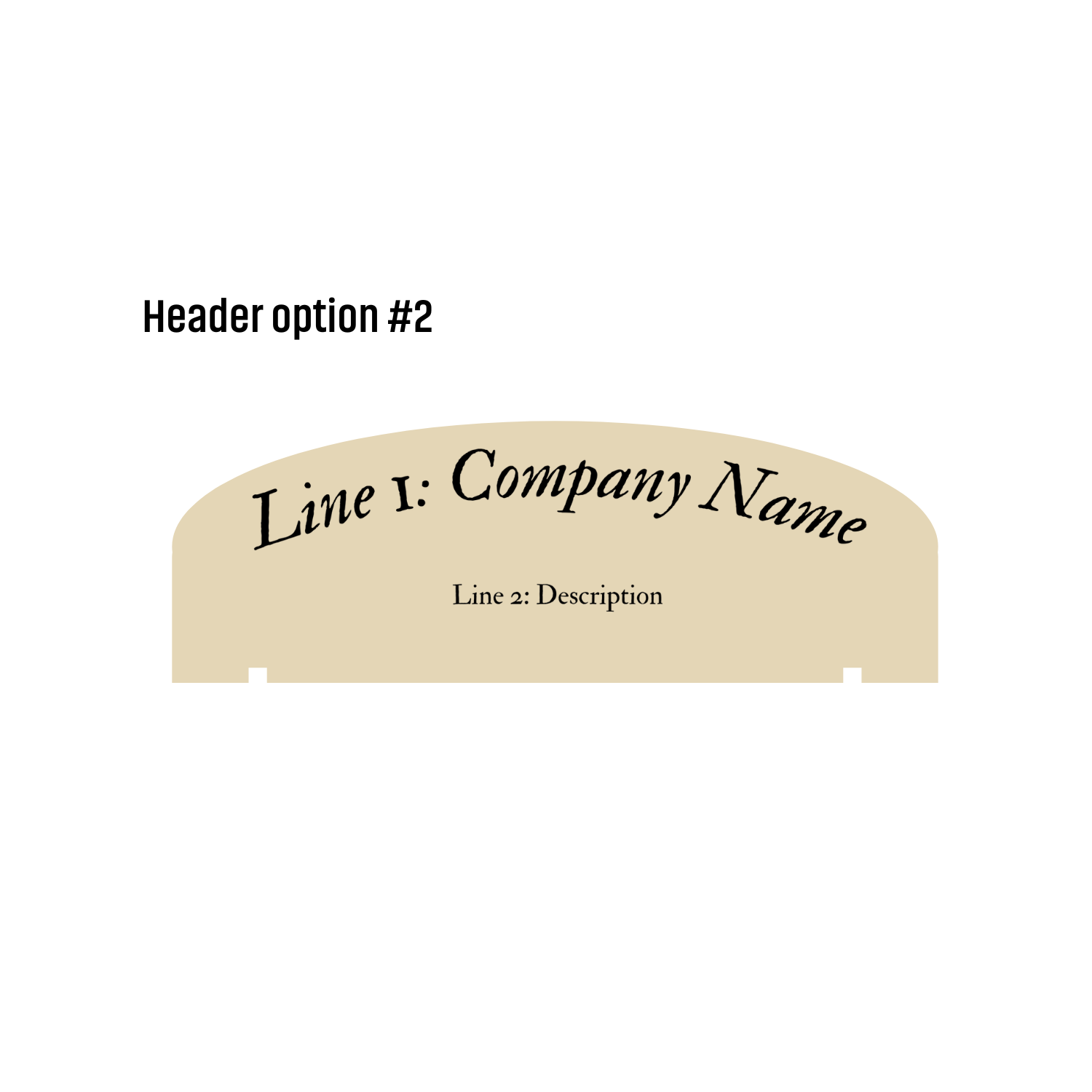 Nameplate with customizable text on a white background